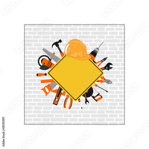 Repair tools icon. Background illustration photo