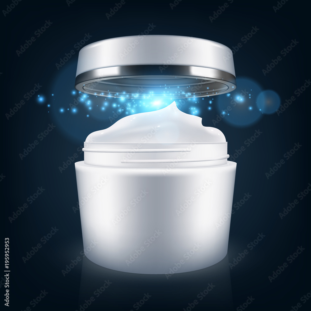 Cream mask blank package model. Illustration on dark background. Graphic concept for your design Cream mask blank package model. Illustration on dark background. Graphic concept for your design