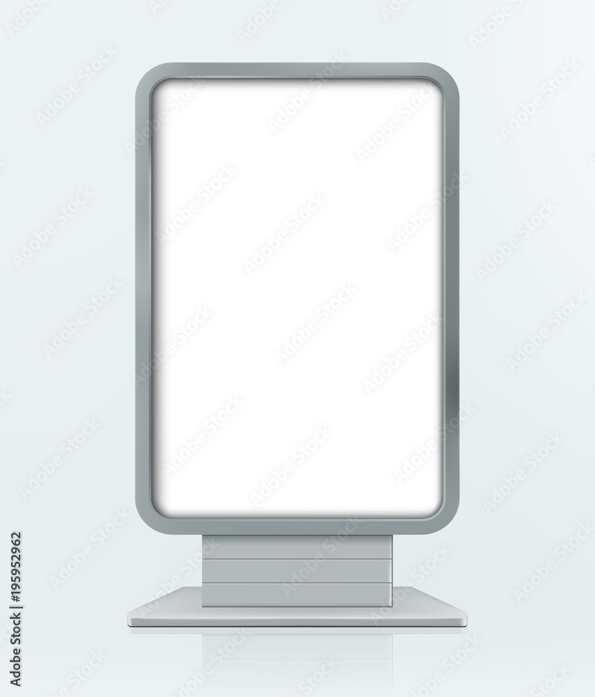 Outdoor advertising stand banner. Illustration isolated on background. Graphic concept for your design Outdoor advertising stand banner. Illustration isolated on background. Graphic concept for your design