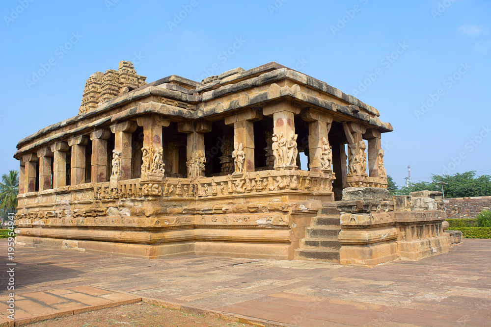 Entrance porch of Durga temple, Aihole, Bagalkot, Karnataka, India