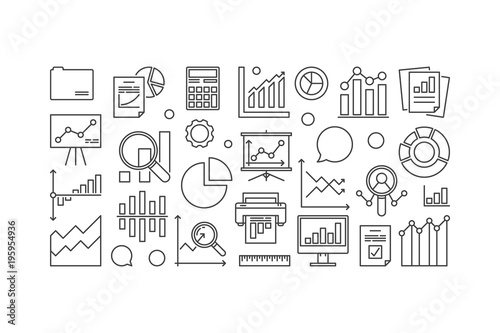 Statistics and analytics concept illustration