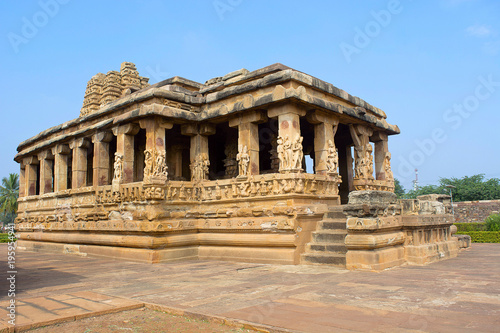 Entrance porch of Durga temple  Aihole  Bagalkot  Karnataka  India
