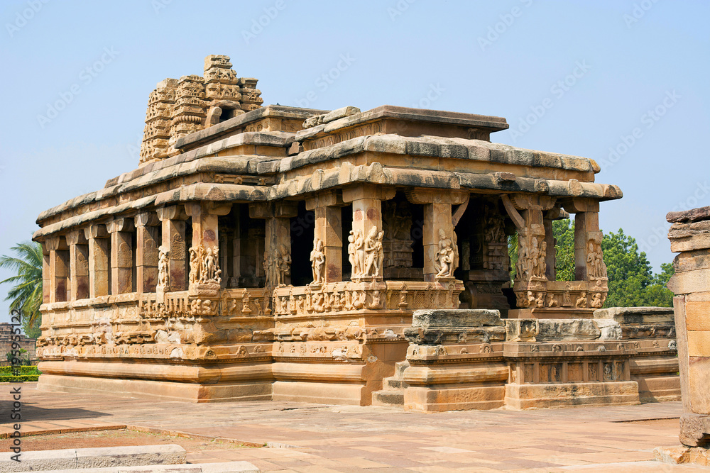 Entrance porch of Durga temple, Aihole, Bagalkot, Karnataka, India