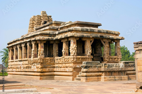 Entrance porch of Durga temple, Aihole, Bagalkot, Karnataka, India