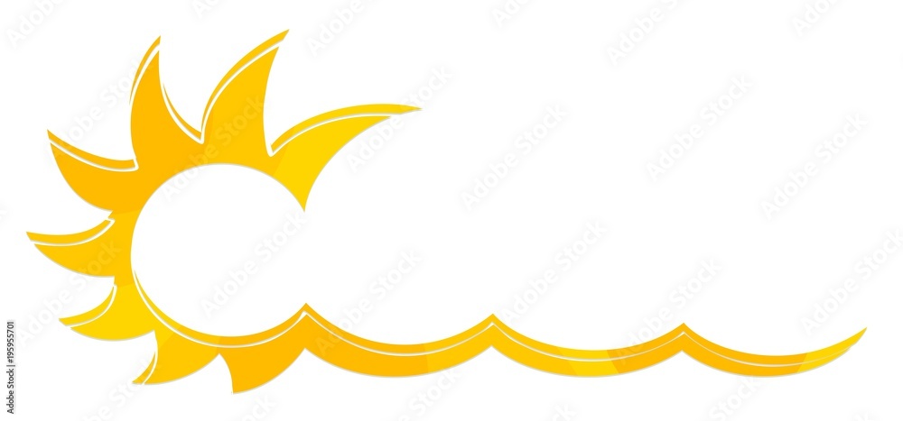 Fototapeta premium Summer bright sun. 