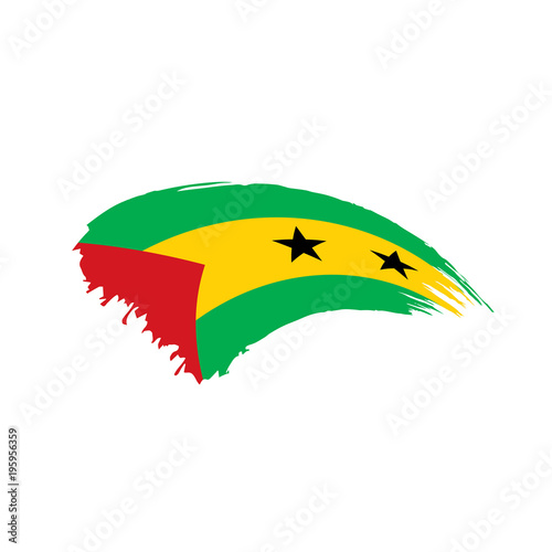 Sao Tome and Principe flag  vector illustration