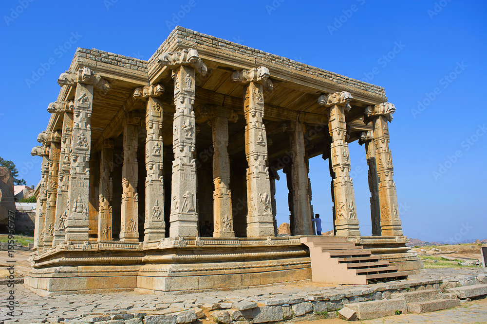 Kadalekalu Ganesh Temple, northeastern slope of the Hemakuta hil, Hampi, Karnataka