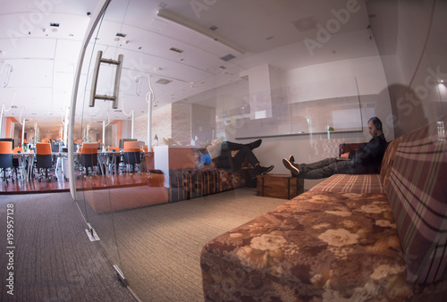 busy coworking office space