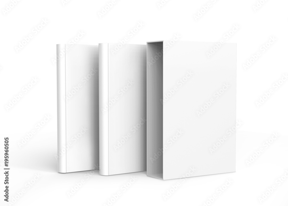 Blank book with cardboard box cover