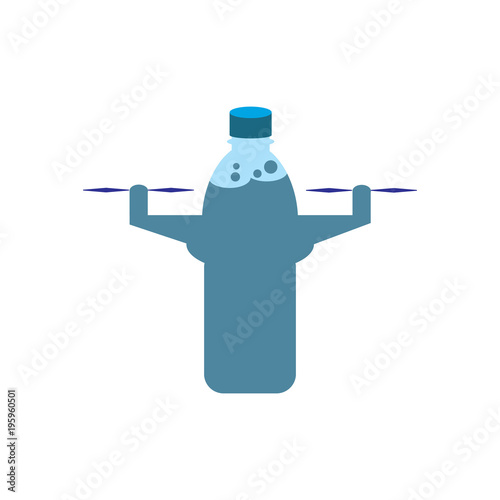 Drone Bootle Logo Icon Design