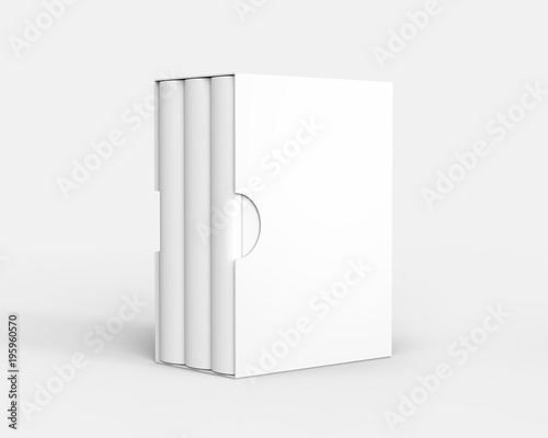 Blank book with cardboard box cover