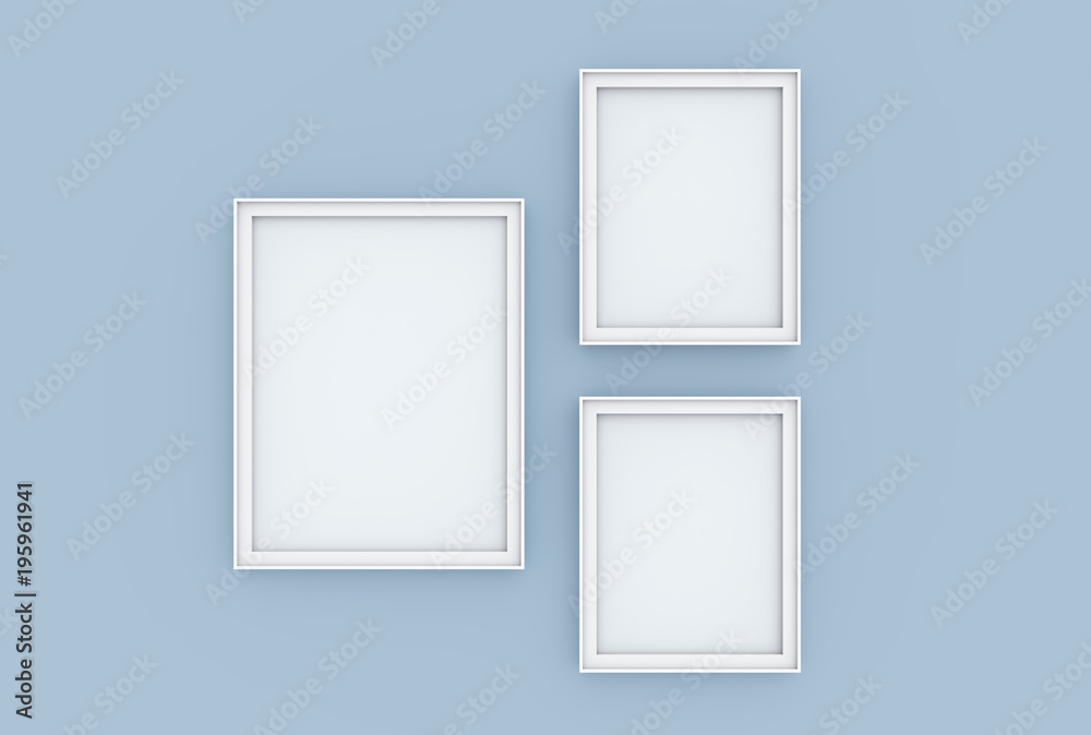 Blank picture frame mockup