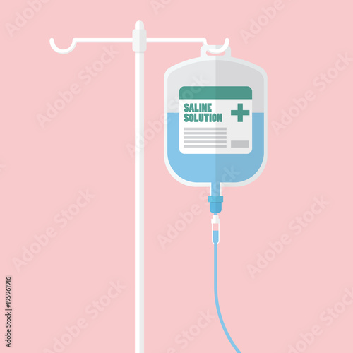 Saline solution bag