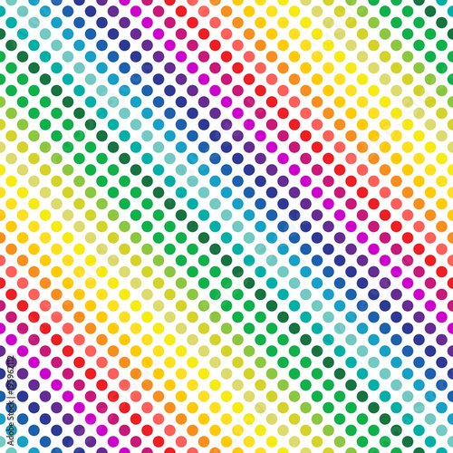 colorful circles in lines. seamless pattern and rainbow color concept. vector illustration.