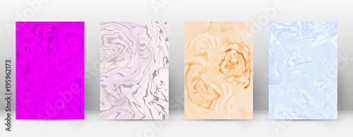 Abstract cover. Modern design template. Admirable suminagashi marble. Minimalistic hipster flyer design. Delicate trendy abstract cover. Vector illustration.