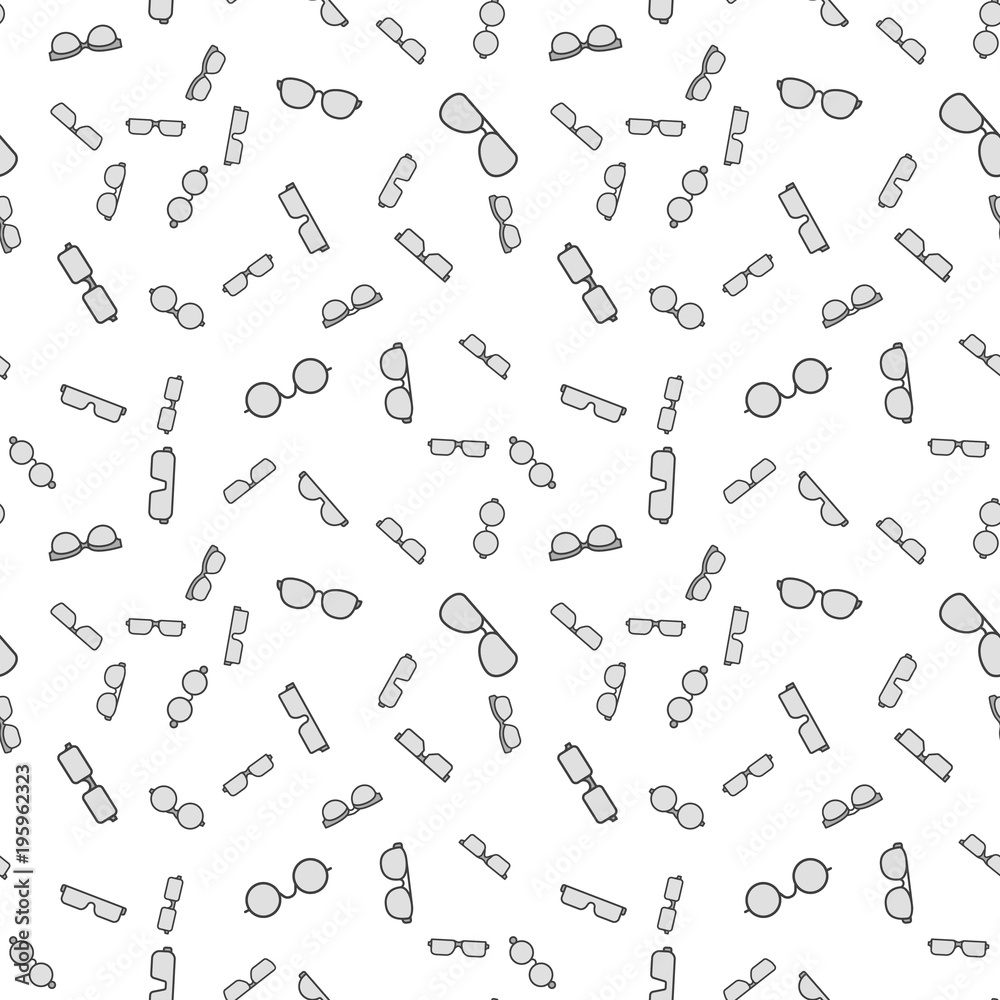Seamless vector spectacles modern pattern