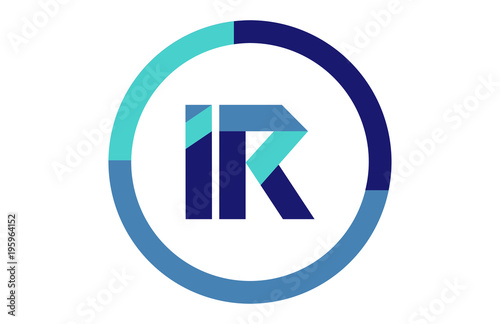 IR Global Blue Ribbon letter Logo