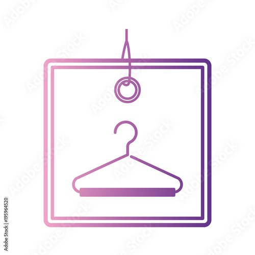 commercial hangtag with wire clothes hook vector illustration design