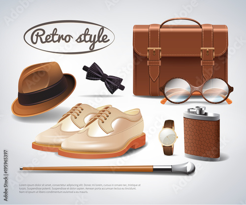 Gentleman Accessories Realistic Set