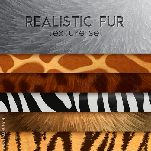 Fur Texture Horizontal Elements