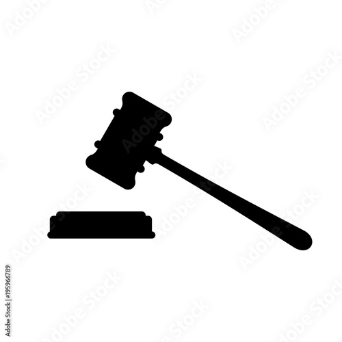 Canvas Print Judge gavel icon