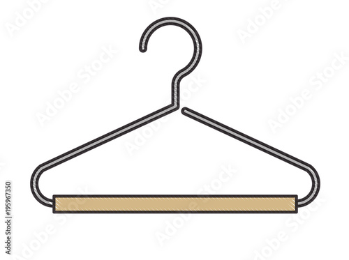 wire clothes hook icon vector illustration design