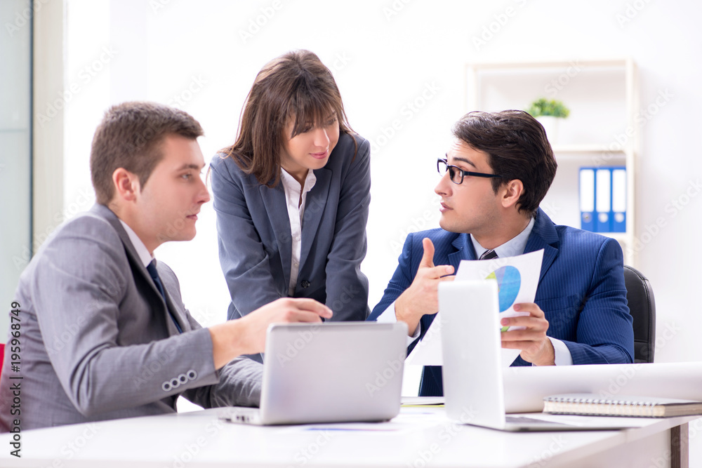Business meeting with employees in the office Business meeting with employees in the office