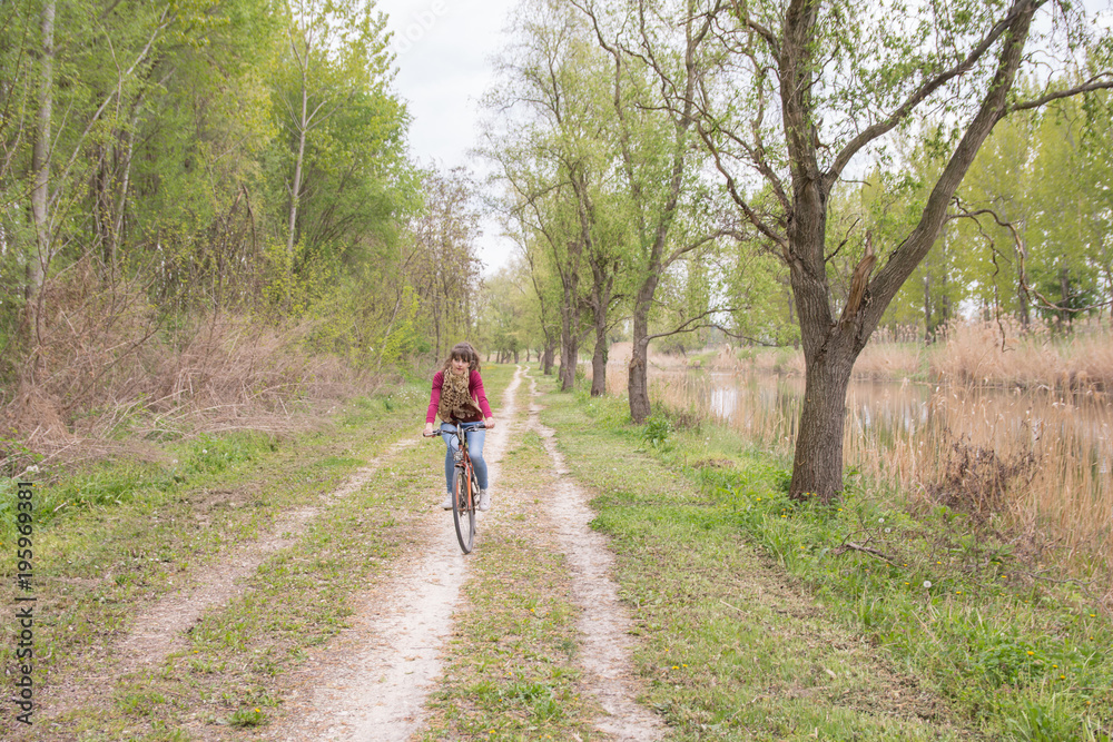 Young woman in close touch with nature