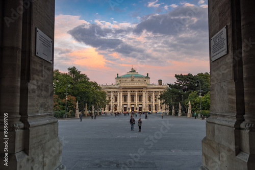 Photography Long shot of Burgtheater in Vienna from Rathaus