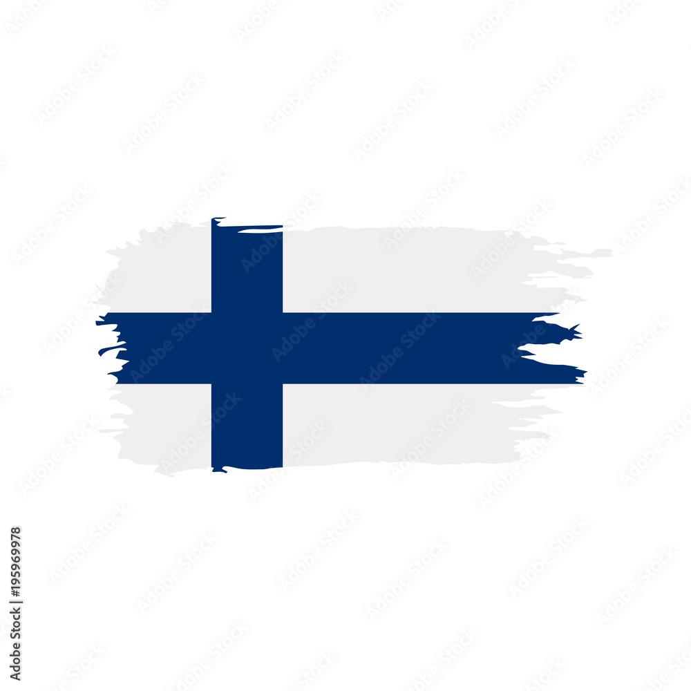 Finland flag, vector illustration Finland flag, vector illustration