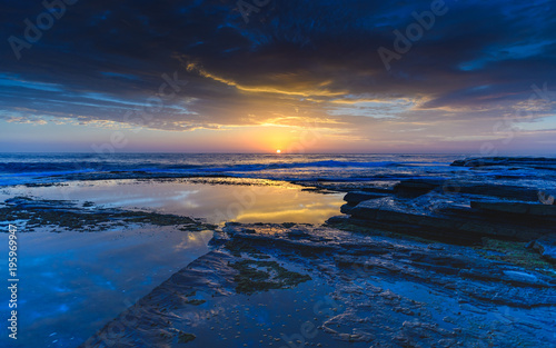 Sunrise Seascape and Rock Platform