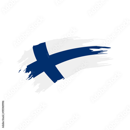 Finland flag, vector illustration