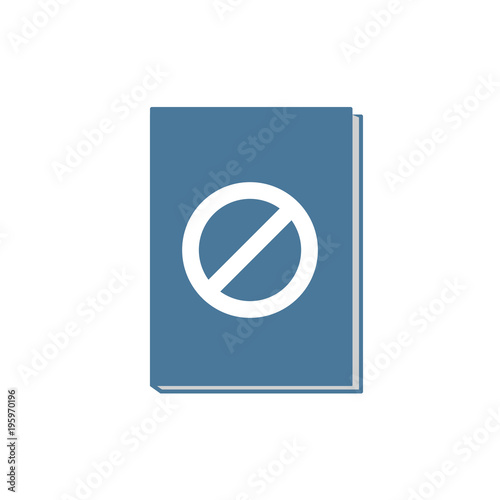 3324988 Book icon with not allowed sign. Book icon and block, forbidden, prohibit concept