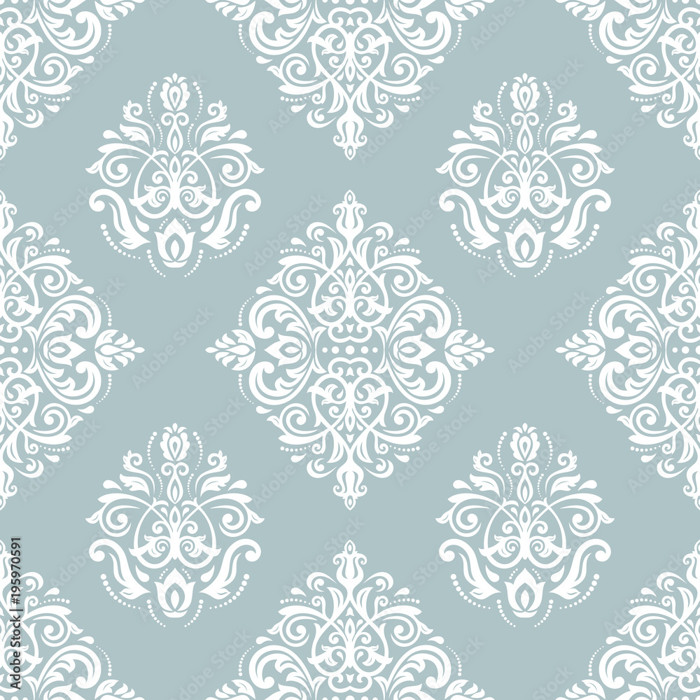 Orient vector classic blue and white pattern. Seamless abstract background with vintage elements. Orient background Orient vector classic blue and white pattern. Seamless abstract background with vintage elements. Orient background