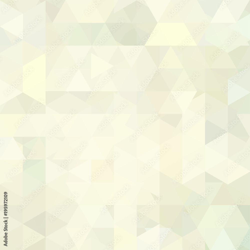 Fototapeta premium Background of white, beige, yellow geometric shapes. Abstract triangle geometrical background. Mosaic pattern. Vector EPS 10. Vector illustration