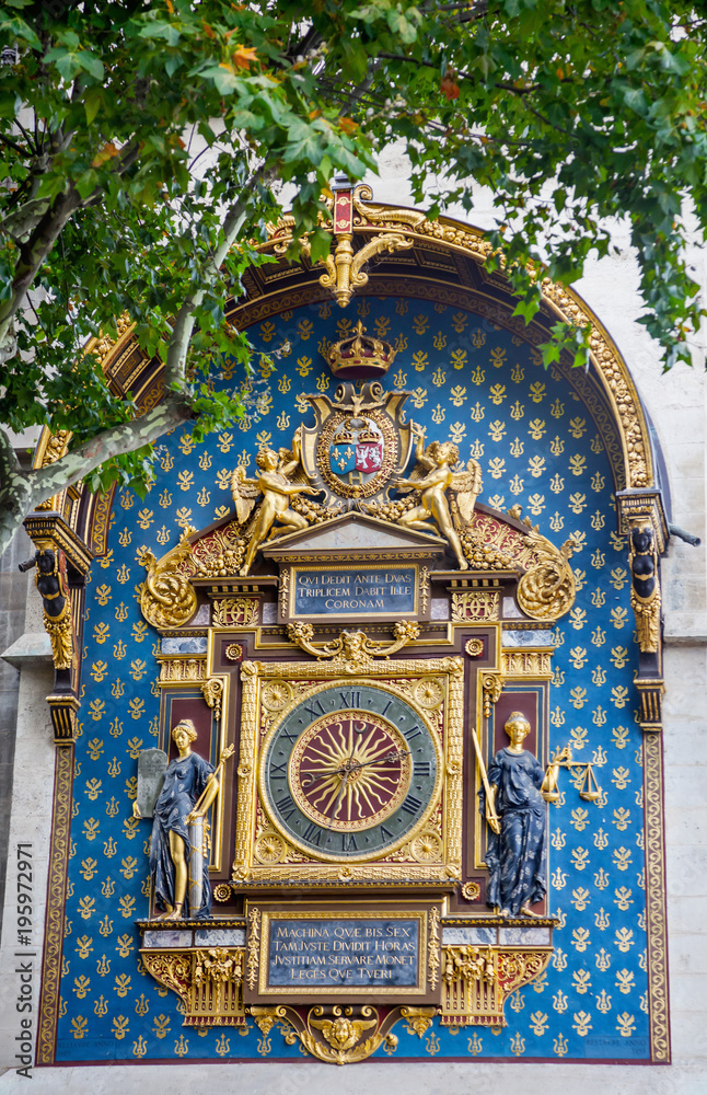 Clock at the Conciergerie in Paris