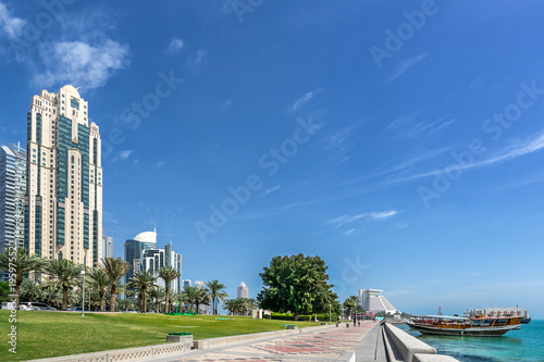 West Bay on the Corniche in Doha Qatar photo