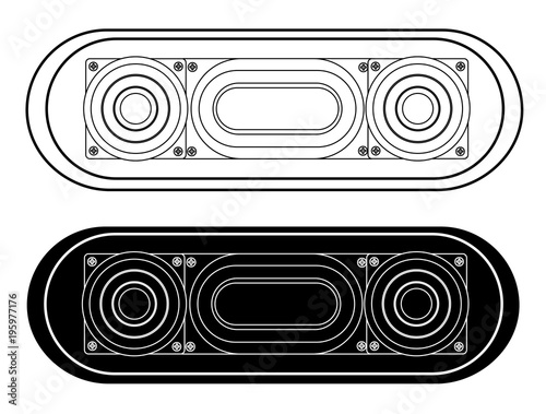 Modern Bluetooth Speaker set vector eps 10