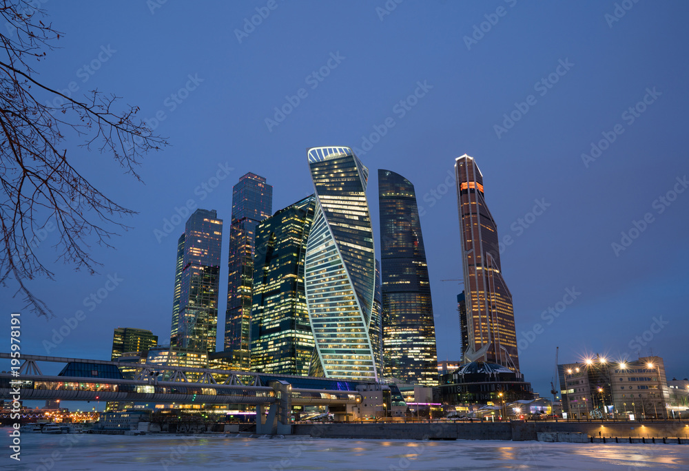 Moscow-city, Russia. Moscow International Business Center