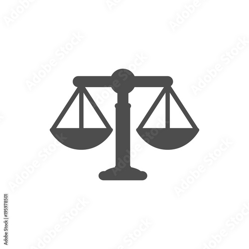 Justice scale symbol. vector illustration