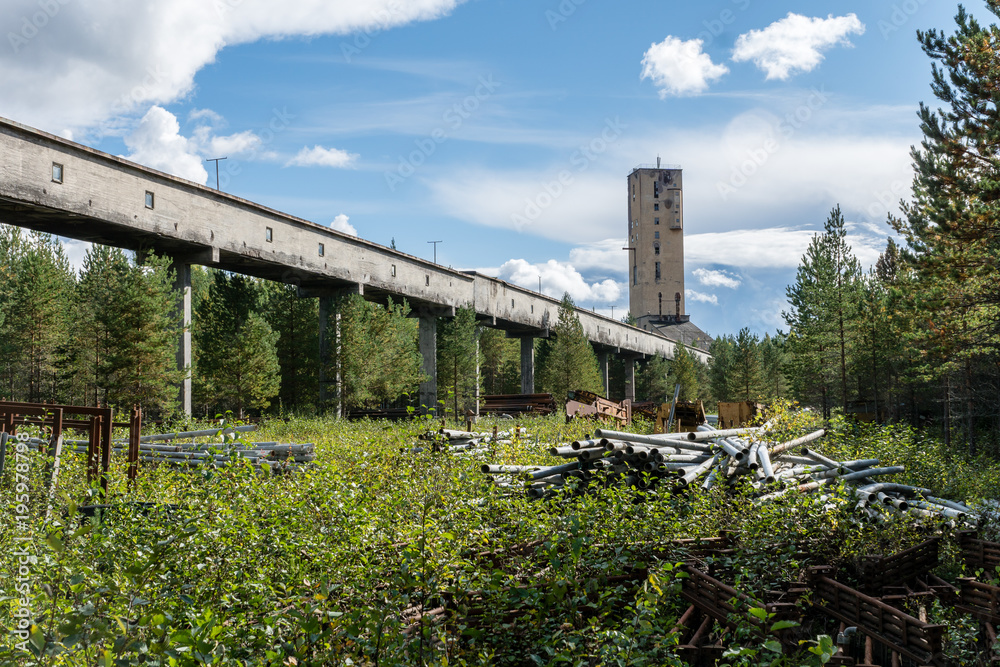 Mining area in Sweden closed down in the eighties