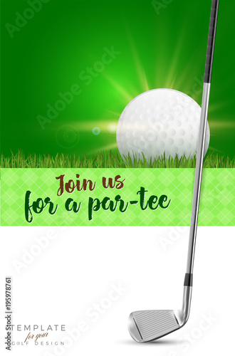 Template for your golf design with copy space