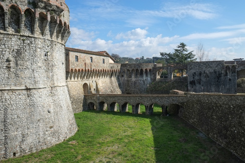 Medieval fortress called Firmafede in Sarzana city, Italy