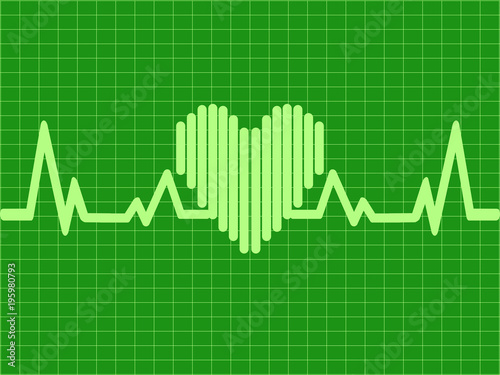 green heartbeat background