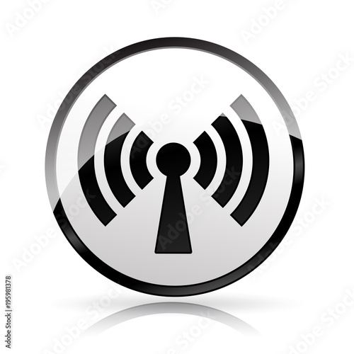 broadcast icon on white background