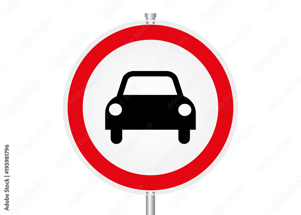Straßenschild - PKW Verbot