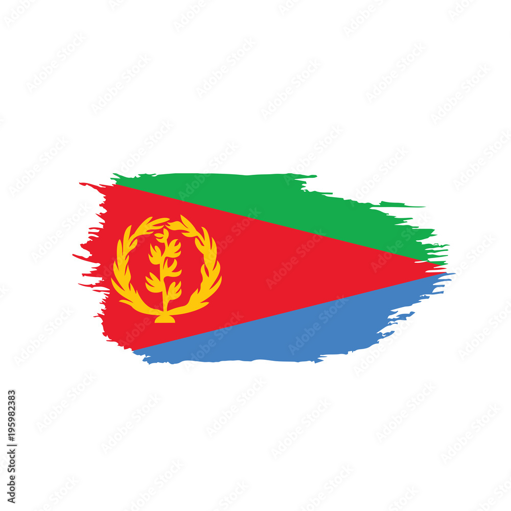 Fototapeta premium Eritrea flag, vector illustration