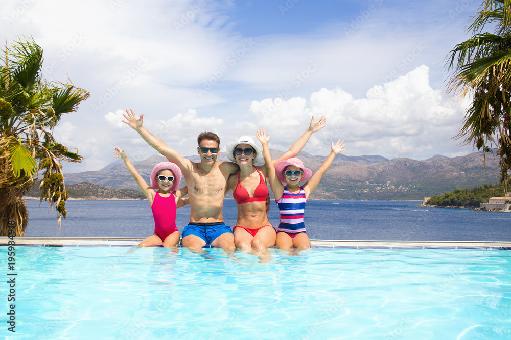 family in resort