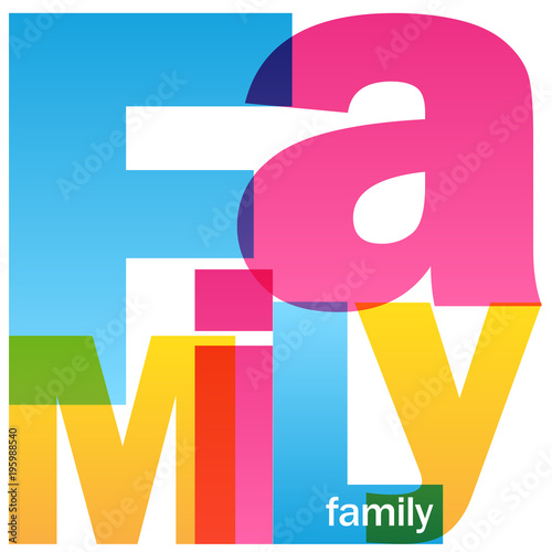 FAMILY Vector Letters Icon