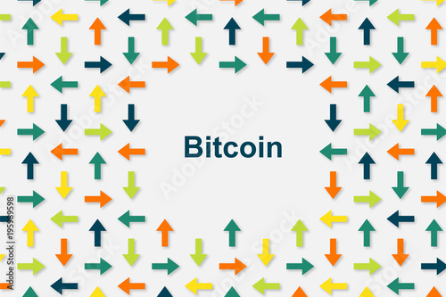 Wallpaper Pfeile - Bitcoin Schrift